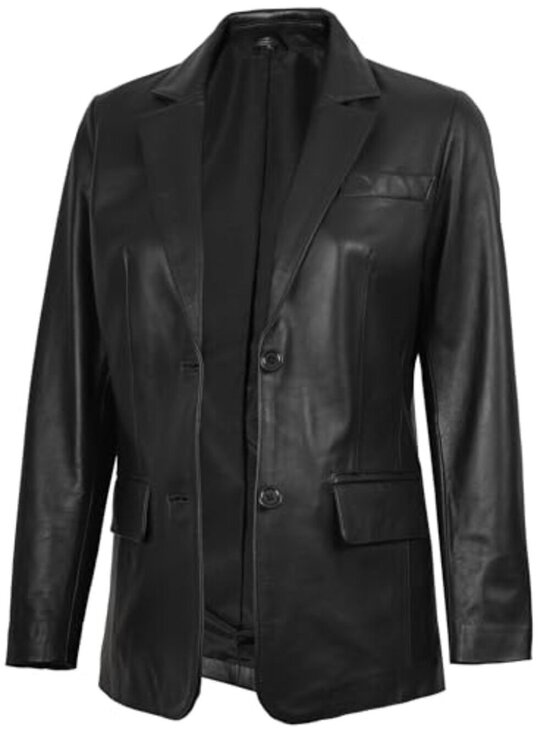 Jackets & Blazers - 🆕 Leather Blazer Women - Casual Fashion Coat Style Real Lambskin Womens